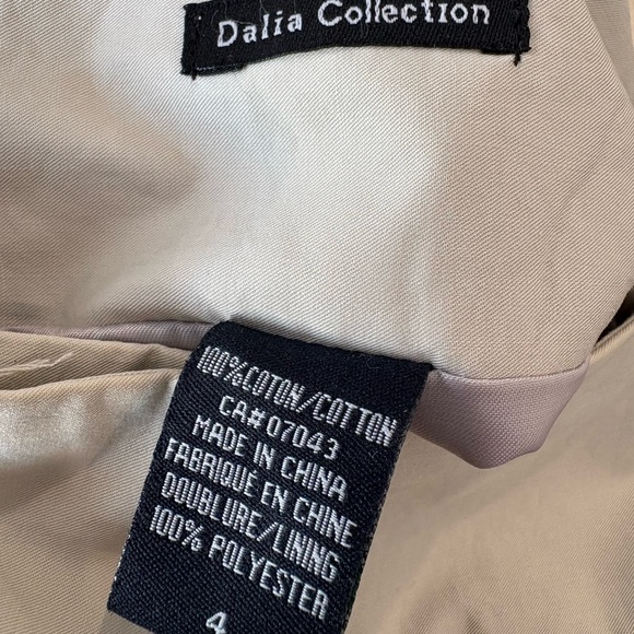 Dalia Collection Chic Beige A-Line Women's Skirt size 4 100% cotton - Picture 5 of 8